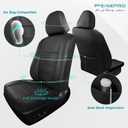 Custom Fit Seat Covers for Toyota Camry 2012-2017 L/LE/XLE - Premium Faux Leather Full Set with 4-Layer Waterproof Protection,Black Not for Hybrid