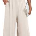 BMJL Womens Jumpsuits Dressy Lace V Neck Business Casual Outfits One Piece Wide Leg Summer Rompers,L