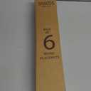 SHACOS Silver Glitter Round Placemats Set of 6 Sparkle Bling Place Mats Glitz Table Mats for Holiday Home Party Wedding Festive Table Decoration (6, Silver)