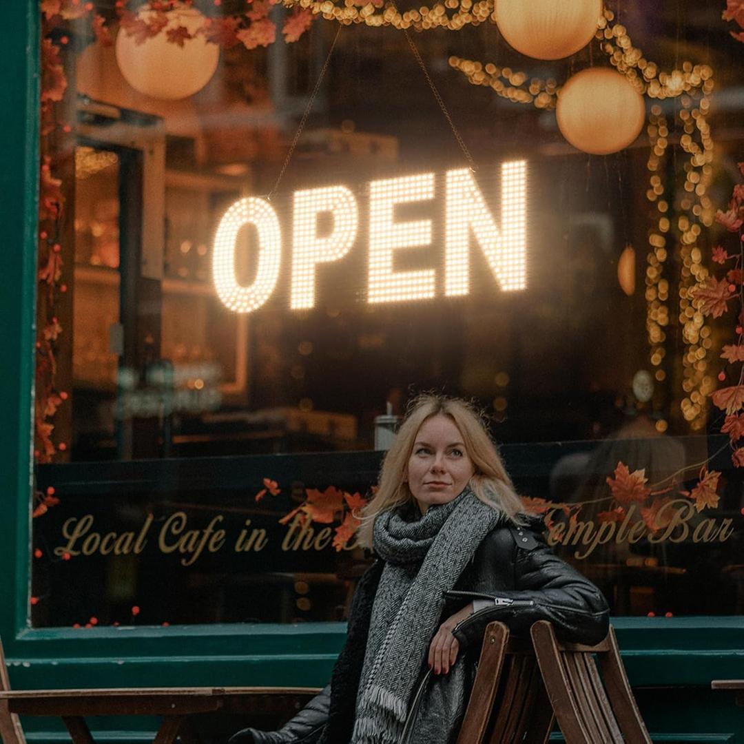 LED Open Sign for Business, 30"x10" Dimmable Brightness Large Electric Light Up Sign, Hanging Installation for Store Restaurant Office Bar Hotel Salon (white)