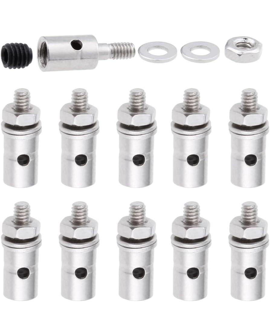 Hobbypark 25pcs Adjustable Pushrod Connector Linkage Stoppers D1.3mm RC Airplane Plane Parts