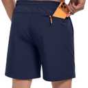 Men's 7" Athletic Gym Shorts with Zipper Pockets, Quick Dry, Large 34