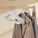 SONGMICS Clothes Hangers, Pack of 50 Plastic Coat Hangers, Space-Saving, Cloud White UCRP050W05