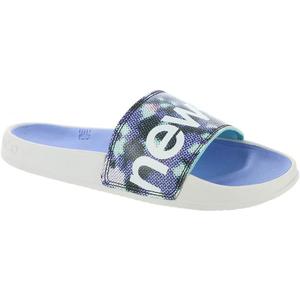 New Balance Women's 200 V1 Slide Sandal (8, White/Vibrant Violet/Surf)