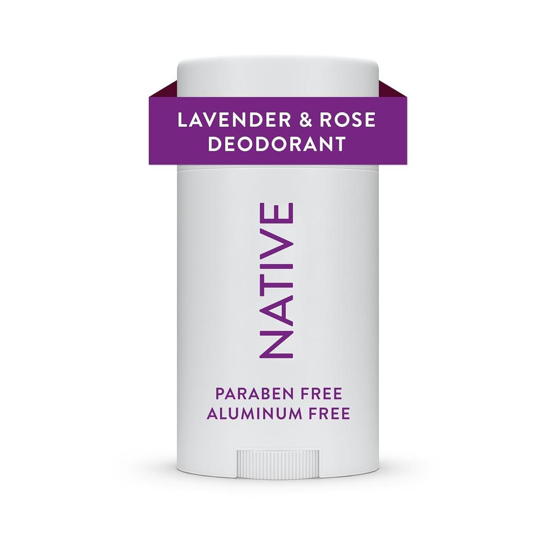 Native Deodorant Contains Naturally Derived Ingredients, 72 Hour Odor Control | Deodorant for Women and Men, Aluminum Free with Baking Soda, Coconut Oil and Shea Butter | Lavender & Rose