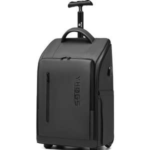 Rolling Backpack, Waterproof Backpack with Wheels for Business Commuter, Carry on Backpack with Laptop Compartment, Fit 15.6 Inch Laptop, Wheeled Backpack for Adults