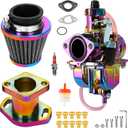 FVRITO VM22 Carburetor Carb Jet Kit for Predator 212cc 196cc Coleman CT200U BT200X Mini Bike KT196 Go Kart Baja MB165 MB200 GX160 Clone Engine with Air Filter Intake Manifold Performance Parts Rainbow