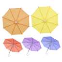 NUOBESTY 5pcs Mini Umbrella Garden Decoration Hanging Ornament Decorative Props Kids Children Toy Solid Color Random Color