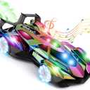 Lambo Remote Control Car for Boys 4-7,1:12 RC Car for Boys 8-12 with 360 Rotating, Lights, Music and Spray, 10-12km/h Colourful Lambo Racing Toys Gift for Kids Birthday.