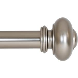 Ivilon Drapery Window Curtain Rod - Knob Design, 1 Inch Rod, 48 to 86 Inch. Satin Nickel
