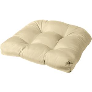 Cushion Source Tufted Chair Cushion | Rounded Back Corners | 21" x 19" x 4" Seat Cushion | No Ties | Indoor/Outdoor (Sunbrella Antique Beige) Cushion Source Tufted Chair Cushion | Rounded Back Corners | 21" x 19" x 4" Seat Cushion | No Ties | Indoor/Outdoor (Sunbrella Antique Beige)