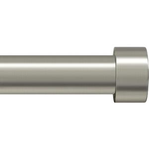 Zeerobee Curtain Rods for Windows 32 to 72, Brushed Nickel Curtain Rod, Adjustable 1 Inch Heavy Duty Outdoor/Indoor Modern Drapery Pole, 32"-72"