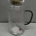 Buaic Glass Pitcher with Lid, 68 oz/2 Liter Vintage Water Pitcher, Clear Borosilicate Glass Water Carafe for Cold Brew, Coffee, Lemonade, Iced Tea, Juice, Beverage, Heat Resistant Water Glass Jug (64 Ounces)