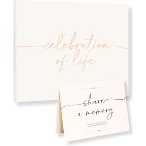 Lamare Funeral Guest Book for Memorial Service – Elegant Celebration of Life Guest Book and in Loving Memory Guest Book  Condolences Book for Funeral