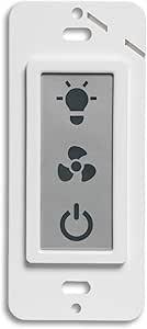 Homewerks 7150-02 LED 2-Way Panel Bathroom Light Switch for Ventilation Fans