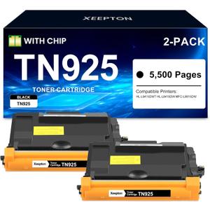 TN925 Black Toner Cartridge with Chip for HL-L6415 MFC-L6915 Printer 2-Pack | TN925 TN-925 High Yield Black Toner Cartridge Compatible for Brother HL-L6415DWT HL-L6415DW MFC-L6915DW Printer