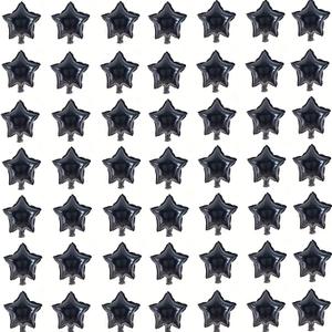 Vibrant Star Party Balloons – 50pcs 5inch Decorative Mini Balloons Star Foil Balloons for Celebrations Birthday Graduation Wedding Bachelorette Party Favors (Black)