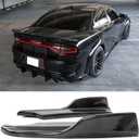 FREEMOTOR802 Rear Aprons Fits 2020-2023 Dodge Charger Scat Pack & SRT Hellcat Widebody, PP Rear Bumper Side Aprons Bumper Lip Diffuser Side Corner Spats, Carbon Fiber Print
