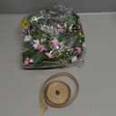 6 Pcs 9" Small Spring Wreath for Kitchen Cabinet Floral Wedding Candle Rings Wreaths Spring Summer Wildflower Wreath with Ribbon for Pillars Front Door Porch Wall Window Farmhouse Party Home Decor