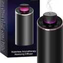 Waterless Essential Oil Diffuser Aromatherapy Scent Diffusers for Home Large Room, Bedroom, Car, Office, Desk, Battery Operated Mini Portable Air Freshener, 3 Countdown Timers & 3 Mist Levels (Black)