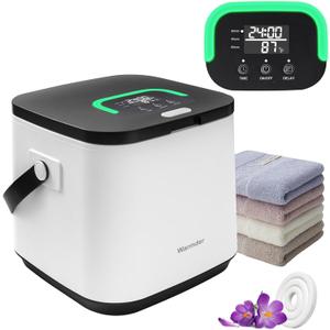 Towel Warmer Bucket, Towel Warmers for Bathroom with LED Display, Ajustable Timer, Child Lock, Delay Time Up to 24 Hours, Auto Shut-Off, Fits 40 x 70 Towel, Blankets Bathrobes PJ's