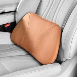 Lumbar Support Pillow,Back Pain Relief Cushion,fits tightly around the waist,Memory Foam,Skin-friendly Suede Fabric,fit Car Drive,Office chair,Rest seat,Improve Posture,Portable,15.5''Lx 8.7''H