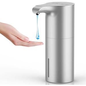 YIKHOM Automatic Liquid Soap Dispenser, 15.37 oz Touchless Dish Soap Dispenser with Waterproof Base, 5 Adjustable Soap Volume Hand Soap Dispenser, Sensor Soap Pump for Kitchen Bathroom Office Hotel