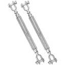 Galvanized Steel Turnbuckle 3/4 x 12 Inch Forged Jaw and Jaw Turnbuckles for Cable Rail Rigging Rope Chain 5,200 lbs Working Load Limit, 2PCS (3/4" X 12")