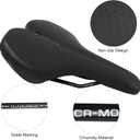 FIFTY-FIFTY Mountain Bike Saddle, Comfortable Memory Foam Bicycle Seat, Soft Waterproof Bicycle Seat for Men and Women, Compatible with MTB, Road Bike, E-MTB