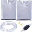 116 Gallon Aluminum Foil Emergency Water Storage, Bathtub Water Storage Bag with Hand Pump, Water Storage Bladder for Hurricane Disaster Preparedness Survival Drinking Water