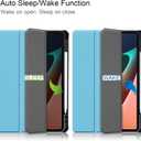 2 x Tablet Cover for Xiaomi Mi Pad 5/5 Pro 11"(2021 Release),Ultra Slim Folio Stand Lightweight Auto Sleep/Wake Up Leather Case for Xiao Mi Pad 5 Pro 5G,with Pencil Holder (TPU-Light Blue)