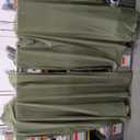 Olive Green Velvet Blackout Curtains Back Tab 52x84, 2 Panels