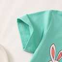 Ritatte Easter Shirt for Girls Toddlers Cute Bunny Eating Peeps Graphic Outfit Kids Funny Rabbit T-Shirt Short Sleeve Tee Top