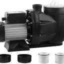 Pool Pump with Timer Above Ground/1.5HP Swimming Pool Pump,7350GPH In/Above Ground Pool Pump with 39'' Electric Cord,High Efficiency and Low Noise,Apply to Water Circulation in Filtration System