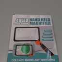 Large Magnifying Glass with Light, Full Page Magnifier 48LED Cold & Warm Light with 3 Modes, Folding Handheld Illuminated Lighted Magnifier for Seniors Low Vision Reading Inspection (Orange)