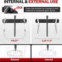 BILITOOLS 10" 2 Jaw Gear Puller, Bearing & Pulley Removal Tool, Internal External Reversible for Flywheel, Gears & Pulleys