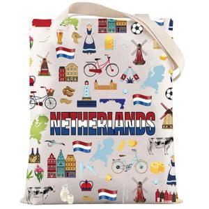 LEVLO Netherlands Travel Tote Bag Netherlands Gift Trip Shoulder Bag Netherlands Merchandise