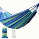 KNC Garden Fabric Camping Hammock with Tree Straps for Hanging Durable Hammock Up to 550lbs,2 Person , Portable Hammock with Travel Bag,Perfect for Camping OutdoorIndoor Patio Backyard, Blue
