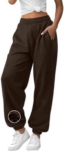 ATHMILE Sweatpants Women Baggy Lounge Pants Workout Gym Active High Waisted Comfy Joggers for Women Fall Clothes 2026 Small