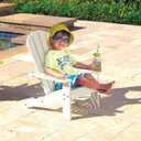 KidKraft Wooden Adirondack Children's Outdoor Chair, Kid's Patio Furniture, White, Gift for Ages 3-8