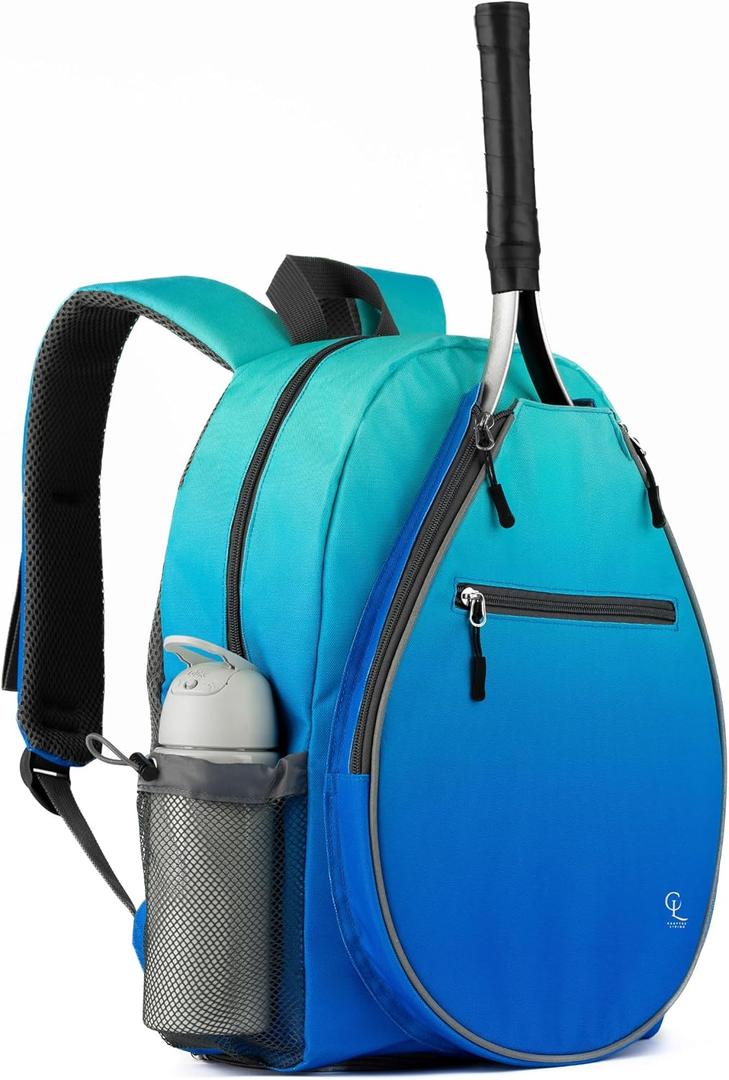Kids Tennis Backpack, Boys and Girls Junior Bag, For Junior Tennis Rackets, Multiple Pockets with Shoe Compartment, Mesh Padded Straps, Standard Junior