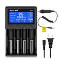 18650 Battery Charger, MIEKLALE 4-Bay Universal Battery Charger
