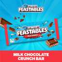 MrBeast Feastables Milk Chocolate Crunch Bar, King Size, 10 Count, Crispy Rice Chocolate Candy, Fairtrade Cocoa, 2.1oz Each