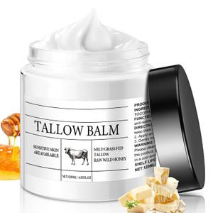 Whipped Tallow And Honey Balm Beef Tallow Moisturizer, Deep Moisturizing For Face Cream, Unscented- Natural Skin Care for Sensitive Skin