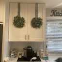 LSKYTOP 4 Pcs Green Eucalyptus Round Wreath Artificial Farmhouse Wreath for Door Wall Window Decor,11Inch/PC