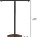 YINMIT Hand Towel Stand, T-Shape Height 15 Wood Countertop Towel Holder Stand, Hand Towel Rack with Heavy Base for Bathroom Kitchen Countertop Vanity