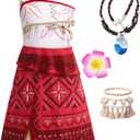 Princess Costume for Girls Ocean Adventure,Princess Dress Up for Kids,Halloween Costume Birthday Gifts (5-6Years)