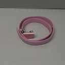 Falari Automatic Ratchet Buckle Leather Belt for Women Boys Girls 1 Inch Wide Trim to Fit (Pink)