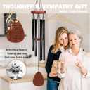 Memorial Gifts Wind Chimes, Memorial Wind Chimes for Loss of Mom Dad Friends, in Memory of WindChimes for Outside, Their Light Remains Sympathy Gifts for Loss of Loved One 26" Inches