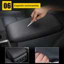 AOMSAZTO Console Covers for 2008-2014 Toyota Highlander Armrest Covers for Toyota Highlander Black with Balck Stiches